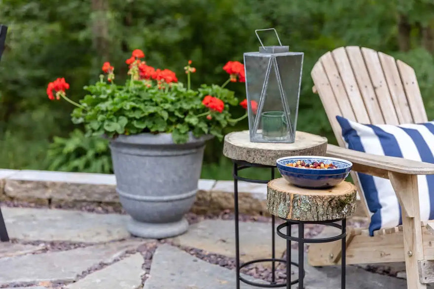 Wood Log Side Table